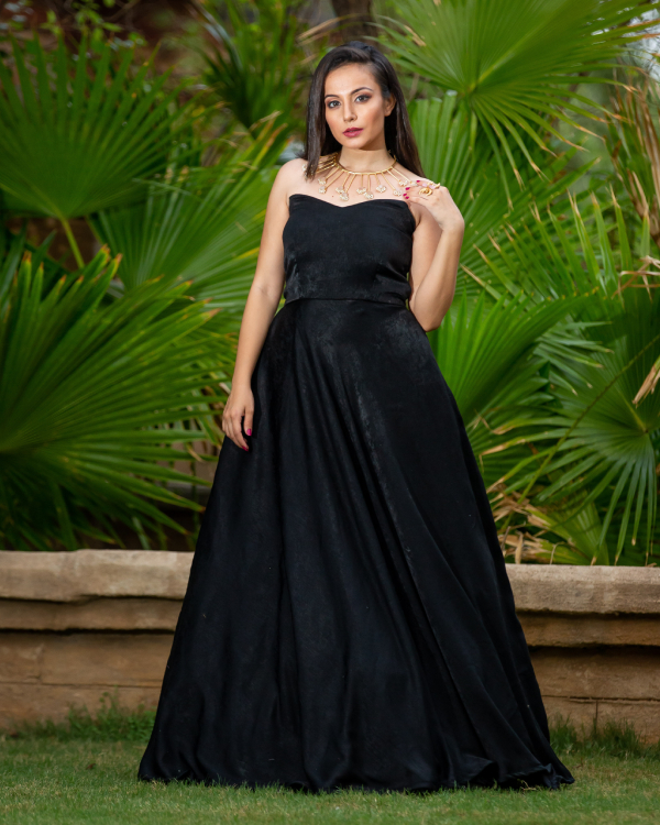 Designer Zorba Black Gown(Long Dress) - Zakarto