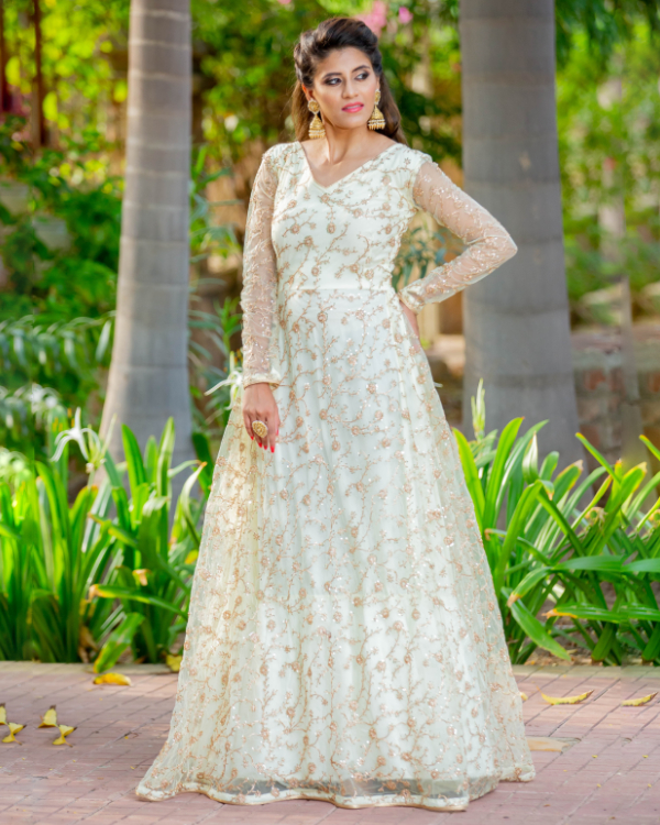 Get the Ethereal Soft Net Gowns Online in USA