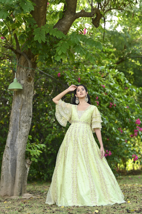 Designer Blue Colour Ethnic Anarkali Dress For Beautiful Wedding Looks -  KSM PRINTS - 4206215
