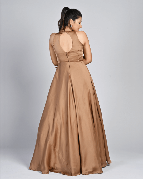 Rani Pink Sleeveless Flared gown – 101 Hues