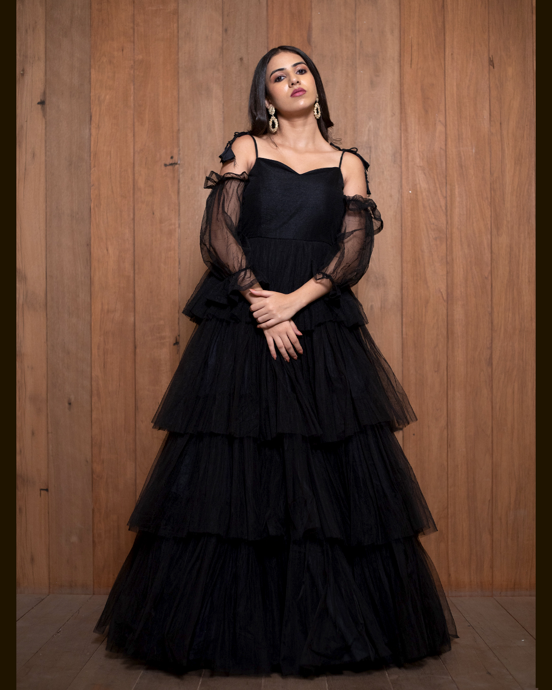 BUY DESIGNER LONG GOWN COLLECTION - Black Gown - Orango