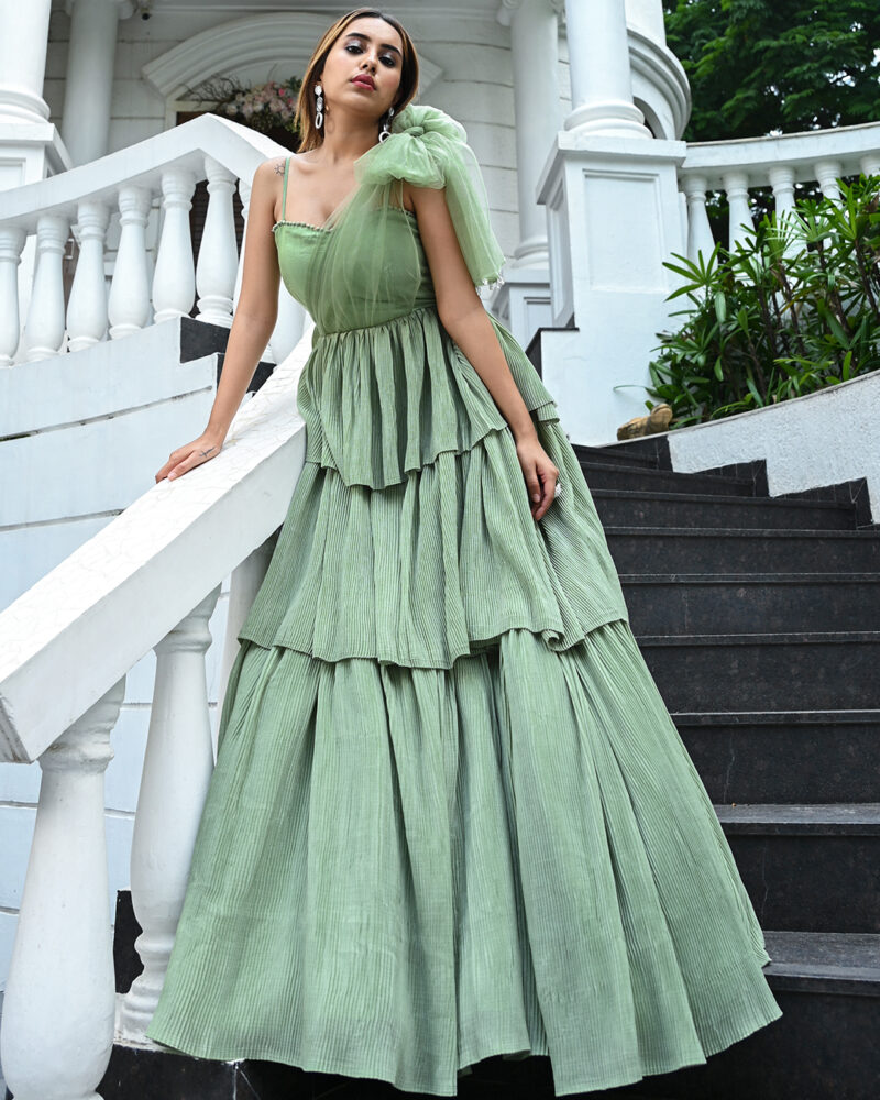 Sage Green Dress – Mayurisa