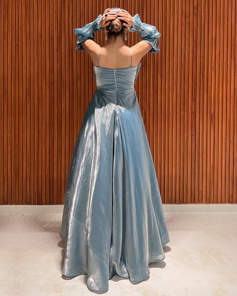 Silver Glitter Mermaid Dress. Open-back Long Dress. Cocktail Glitter Gown.  Elegant Wedding Guest Silver Blue Dress. Glamorous Bareback Dress - Etsy